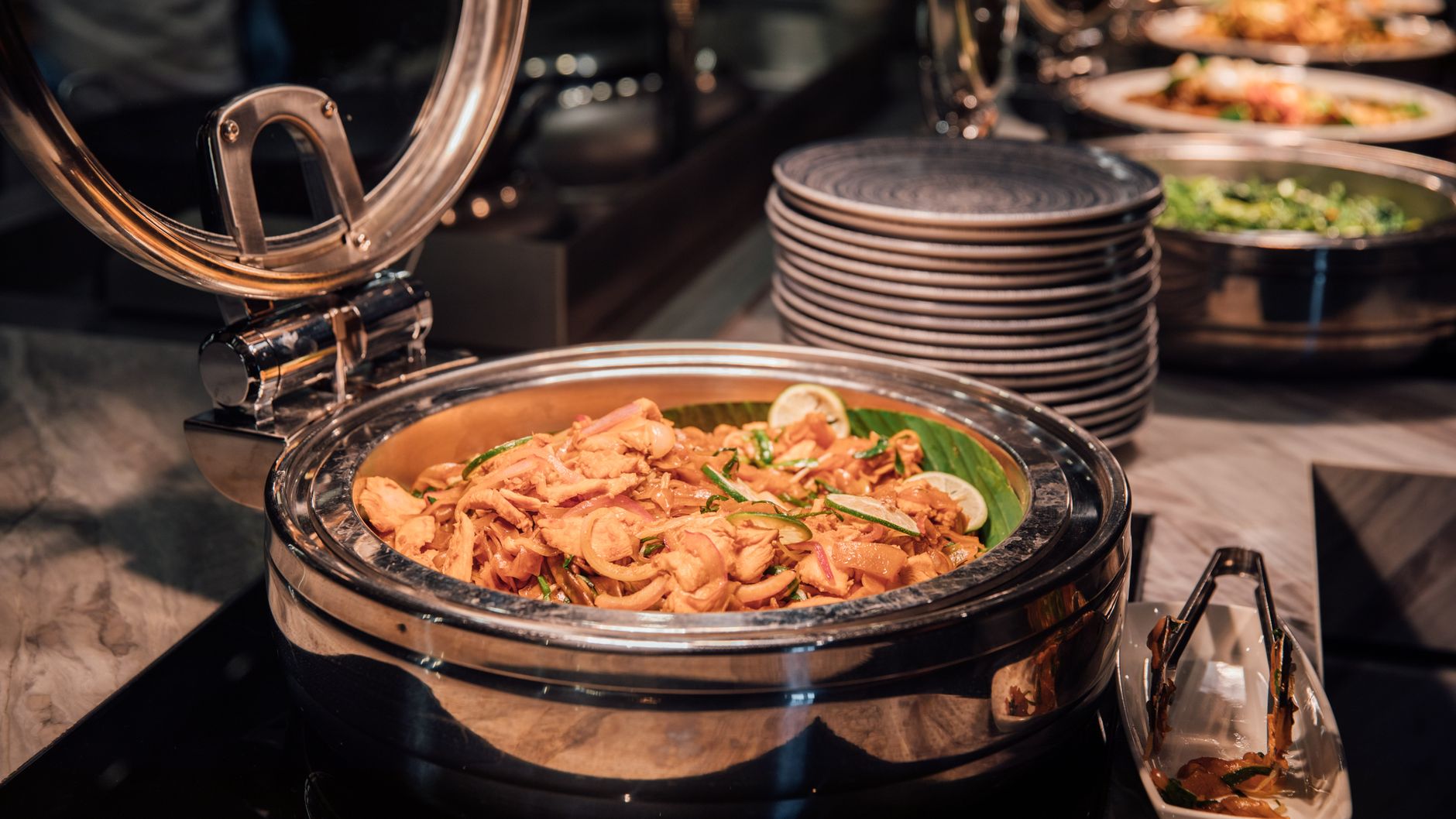 Premium South Indian dinner buffet spread