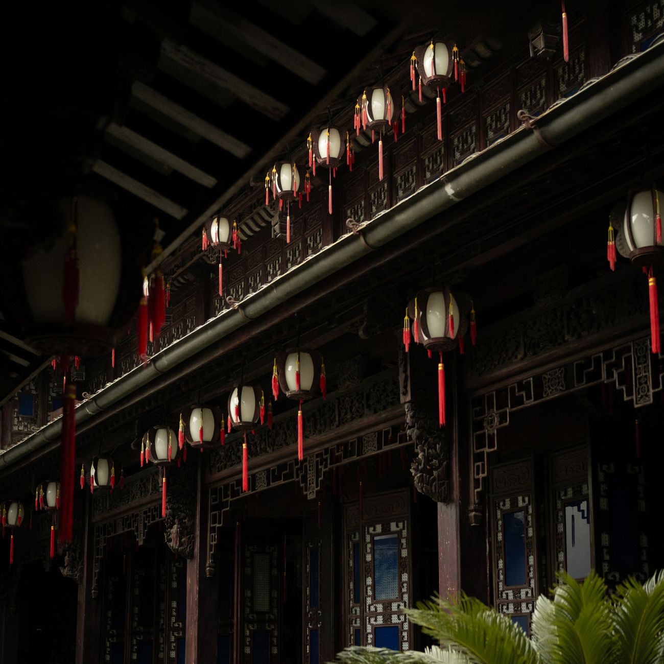 Brass lamp and flower decoration for a traditional ceremony