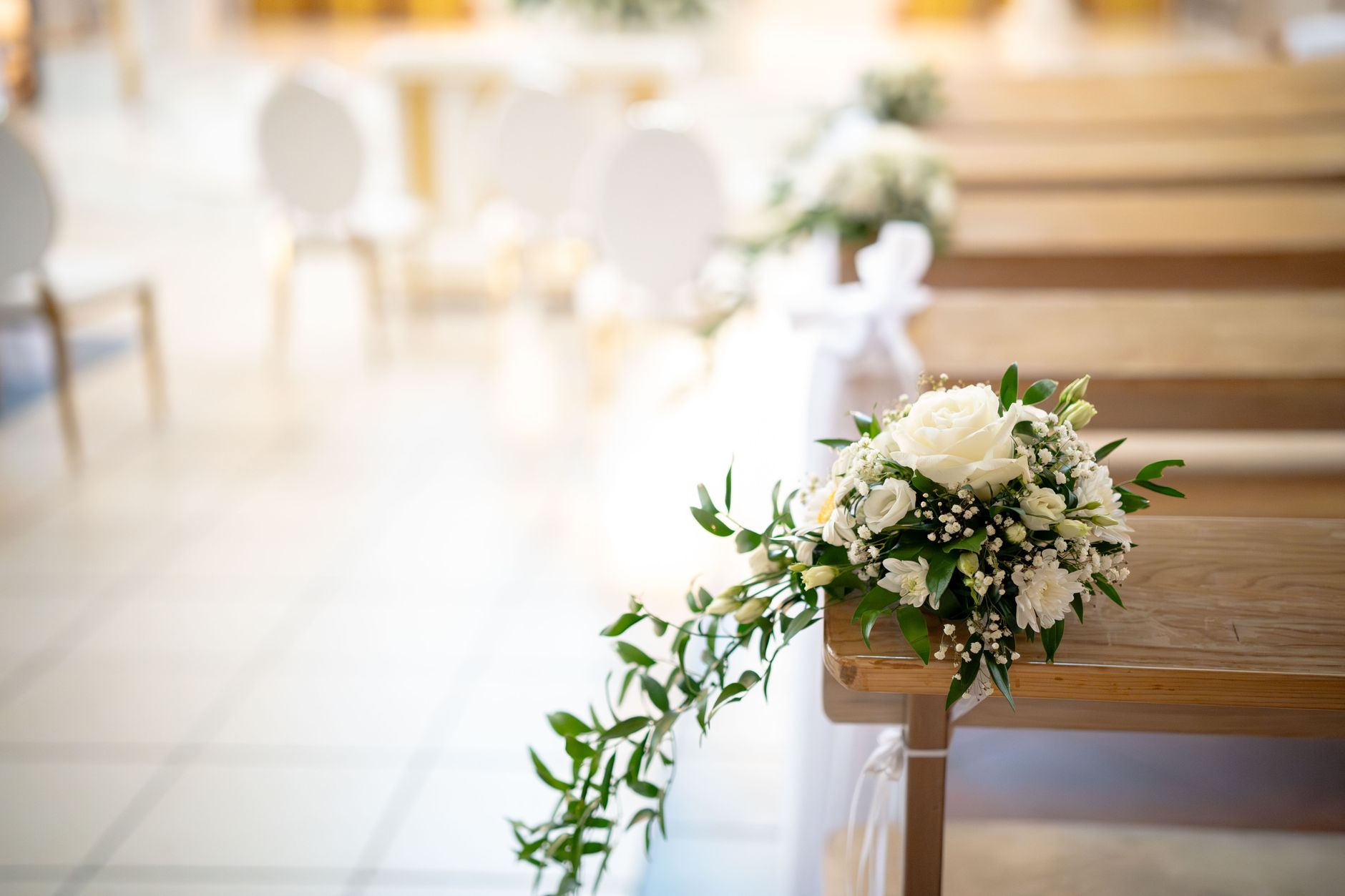 Elegant floral arrangement at an Indian wedding venue