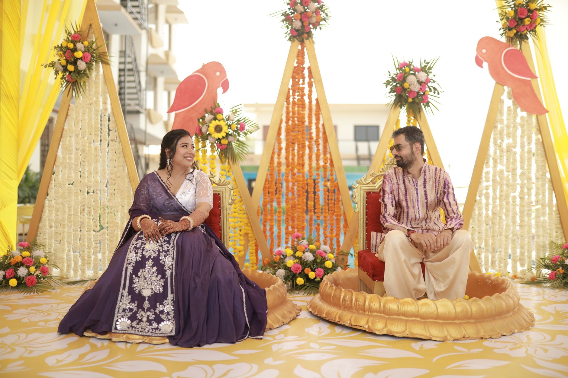 Elegant event stage representing The Grand Aura's services
