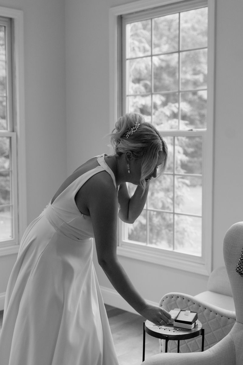 Emotional candid moment captured at a wedding
