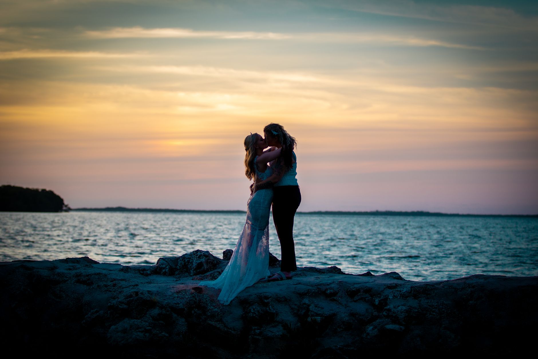 Cinematic photography shot of a wedding couple