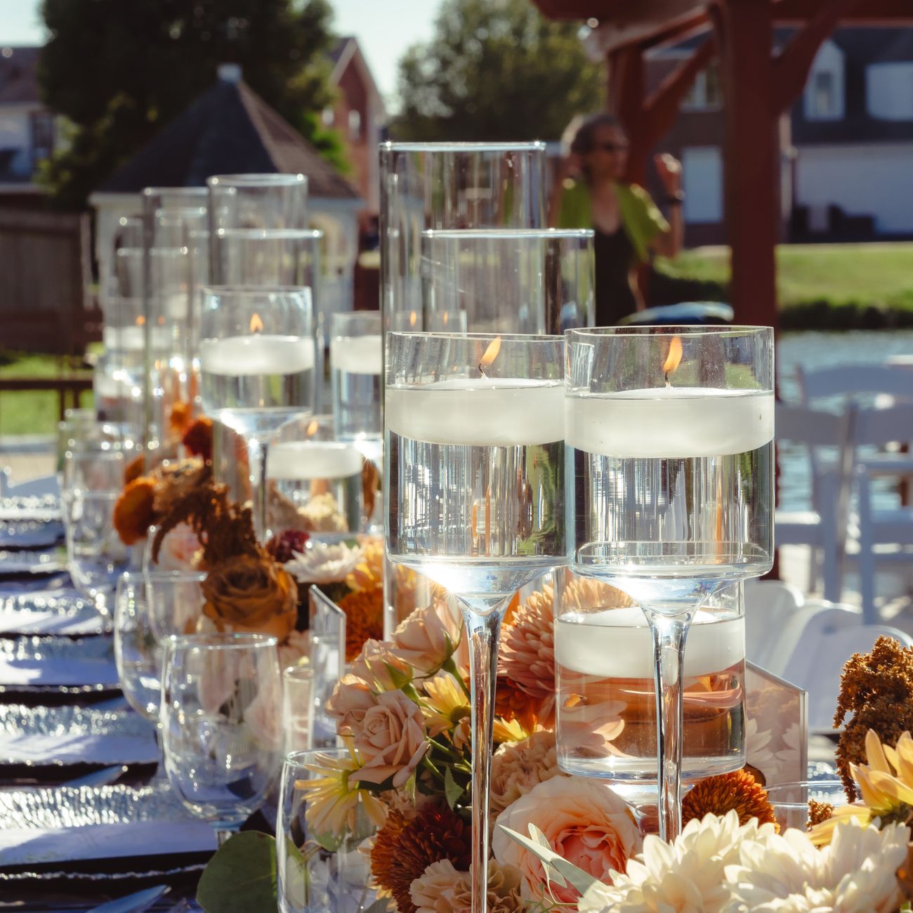 Close-up detail shot of wedding décor